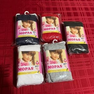 Girls' Fashion Tights - Black, Red, White, Gray,Blue